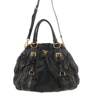 Prada Tessuto Gaufre Satchel gathered handbag Shoulder Bag